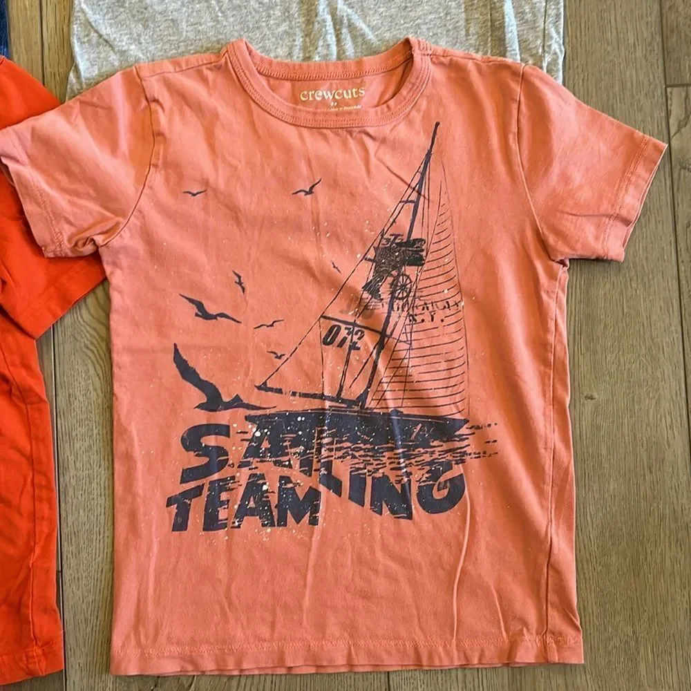 ((4 PIECE)) BOYS PREMIUM TEE BUNDLE POLO CREWCUTS TUCKER AND TATE JOHNNIE B SZ 7